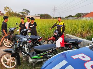 Bikin Resah Warga, Seratusan Motor Balap Liar di Jalanan Kudus Ditindak