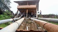8.900 Ha Sawah di Aceh Kekeringan, Petani Patungan Bikin Pompa Air
