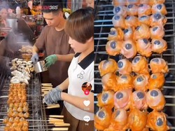 Hiii! Penjual Ini Tawarkan Sate Mata Sapi yang Bikin Ngeri