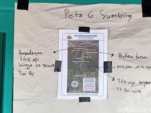 Gunung Sumbing Terbakar, Titik Api Bergeser ke Sisi Barat Gunung Sumbing Terbakar, Titik Api Bergeser ke Sisi Barat