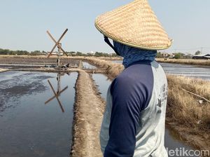 Melihat Kitiran Jantungnya Produksi Garam di Indramayu