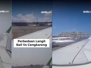 Beda Banget Langit Bali Vs Cengkareng Dilihat dari Pesawat