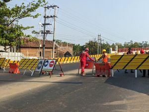 Jembatan Ngujang 1 Tulungagung-Kediri Ditutup 3 Hari, Ini Rekayasa Lalin
