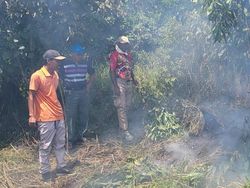 Lahan Gambut Dekat Barak Dalmas Terbakar, Kapolda Bengkulu Turun Tangan