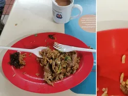 Bikin Mual! Lagi Asyik Makan Netizen Ini Temukan Kecoak Mati di Nasi Bebeknya