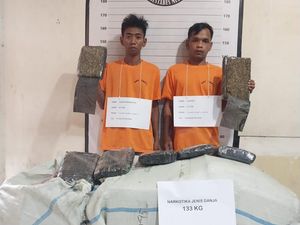 Hendak Edarkan Narkoba, 2 Kurir di Medan Ditangkap-133 Kg Ganja Disita