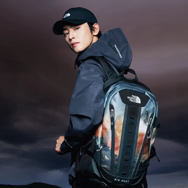 Portrait of ASTRO's Cha Eun Woo as brand ambassador for The North Face