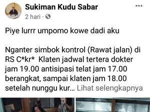 Curhat Warga Klaten Antre Berobat di RS Tiba-tiba Disuruh Pulang Perawat