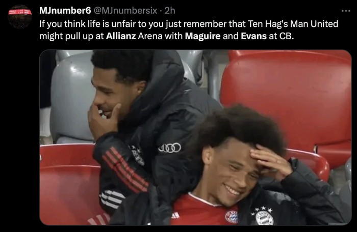 Meme Maguire Evans Harry Maguire dan Jonny Evans jadi olok-olok fans usai kekalahan Manchester United dari Arsenal.