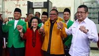 Momen Kompak Megawati-Ketum Parpol Pendukung Ganjar di Markas PDIP