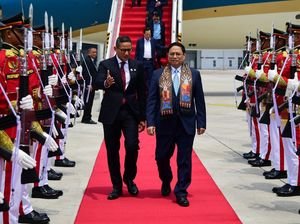 Momen Menparekraf Sandiaga Uno Sambut Kedatangan PM Vietnam