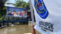 PD Keluar Koalisi, Banner Bergambar Anies-AHY Masih Mejeng di Depok