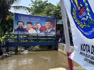 PD Keluar Koalisi, Banner Bergambar Anies-AHY Masih Mejeng di Depok PD Keluar Koalisi, Banner Bergambar Anies-AHY Masih Mejeng di Depok