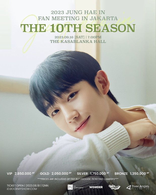 Poster fanmeeting Jung Hae In 'The 10th Season' di Newsdelivers.com