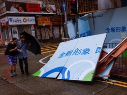Ngerinya Topan Saola di Hong Kong, Angin Tiup Gedung Sampai Bergoyang