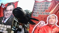 Aksi Mahasiswa Desak KPK Tangkap Buronan Harun Masiku