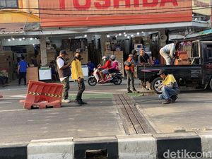 Besi Penyambung Underpass Dewi Sartika Depok yang Rusak Sudah Diperbaiki Besi Penyambung Underpass Dewi Sartika Depok yang Rusak Sudah Diperbaiki