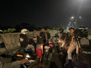 Polisi Bubarkan Balap Liar di JLNT Antasari Jaksel, Satu Motor Ditahan
