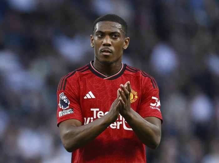 Soccer Football - Premier League - Tottenham Hotspur v Manchester United - Tottenham Hotspur Stadium, London, Britain - August 19, 2023 Manchester United's Anthony Martial looks dejected after the match REUTERS/Tony Obrien EDITORIAL USE ONLY. No use with unauthorized audio, video, data, fixture lists, club/league logos or 'live' services. Online in-match use limited to 75 images, no video emulation. No use in betting, games or single club /league/player publications.  Please contact your account representative for further details.