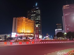 Penampakan Bundaran HI Arah Semanggi Kosong Saat Gala Dinner KTT ASEAN