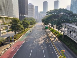 Ada KTT ASEAN, Jl Sudirman-Bundaran HI Steril Pagi Ini