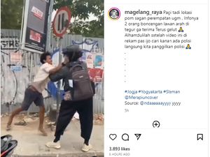 Viral Pria Mabuk Lawan Arus-Pukul Warga di Sagan Sleman