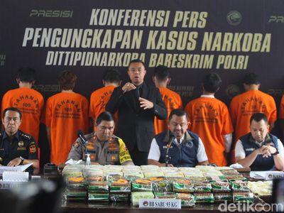 Ungkap Kasus Narkoba, Bareskrim Sita 93 Kg Sabu-18 Ribu Ekstasi