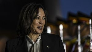 Momen Wapres AS Kamala Harris Tiba di RI