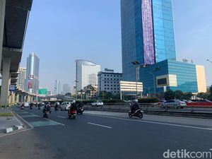 Belum Ada Buka Tutup, Lalin Pancoran-Kuningan Ramai Lancar