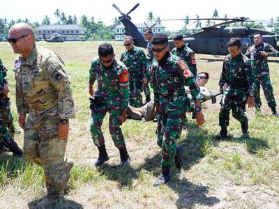 Melihat Prajurit TNI-AS Latihan Medical Exercise