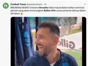 Meme Ronaldo Tak Masuk Nominasi Balllon dOr 2023, Messi Full Senyum