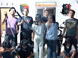 Pergi Nongkrong Bawa Samurai, 5 Anak Muda di Pangkalpinang Diamankan