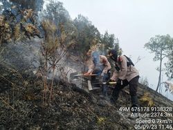 Tiga Orang Diperiksa Polisi Terkait Kebakaran Gunung Arjuno
