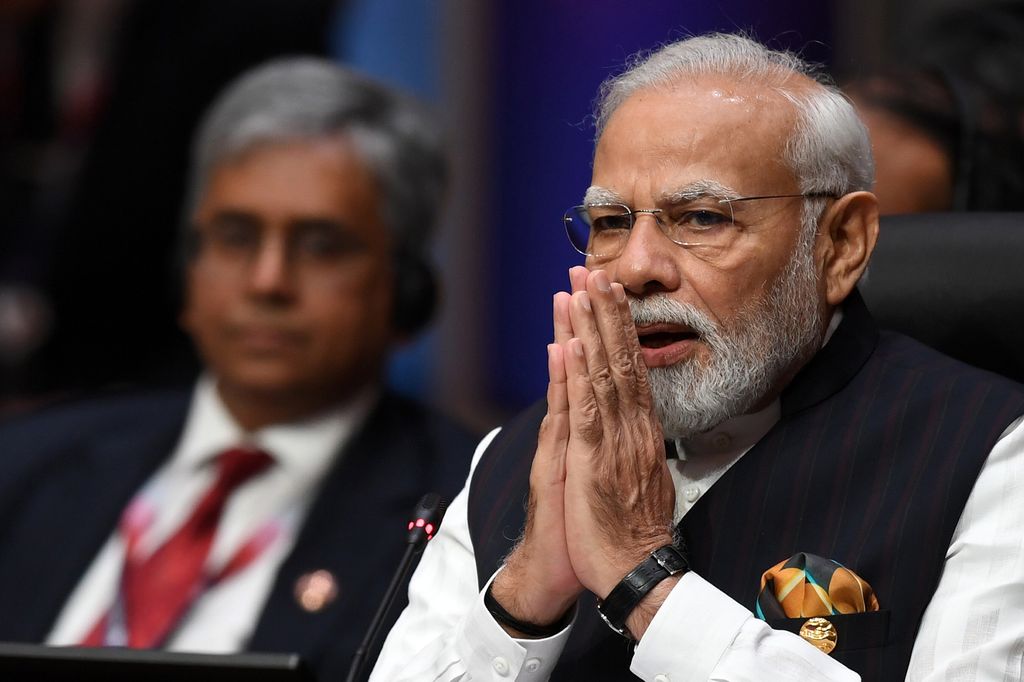 ASEAN-India Summit ke-20 yang merupakan rangkaian KTT ASEAN berlangsung di JCC, Senayan, Jakarta, Kamis (7/9/2023). Perdana Menteri (PM) India Narendra Modi memuji kecakapan Presiden Joko Widodo (Jokowi) dalam memimpin ASEAN.