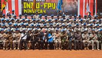 Potret Pasukan FPU Indonesia Terima Medal Parade UN Peacekeeping