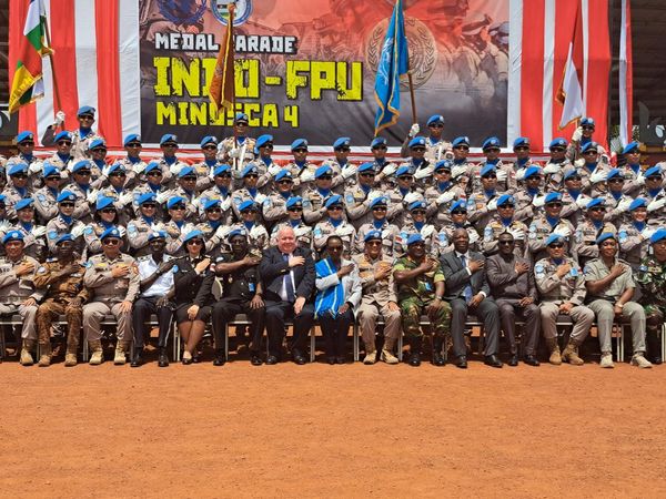 Potret Pasukan FPU Indonesia Terima Medal Parade UN Peacekeeping