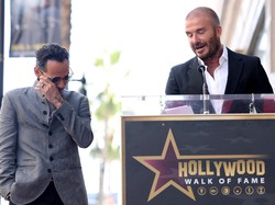 Pidato Emosional David Beckham di Perayaan Walk of Fame Marc Anthony