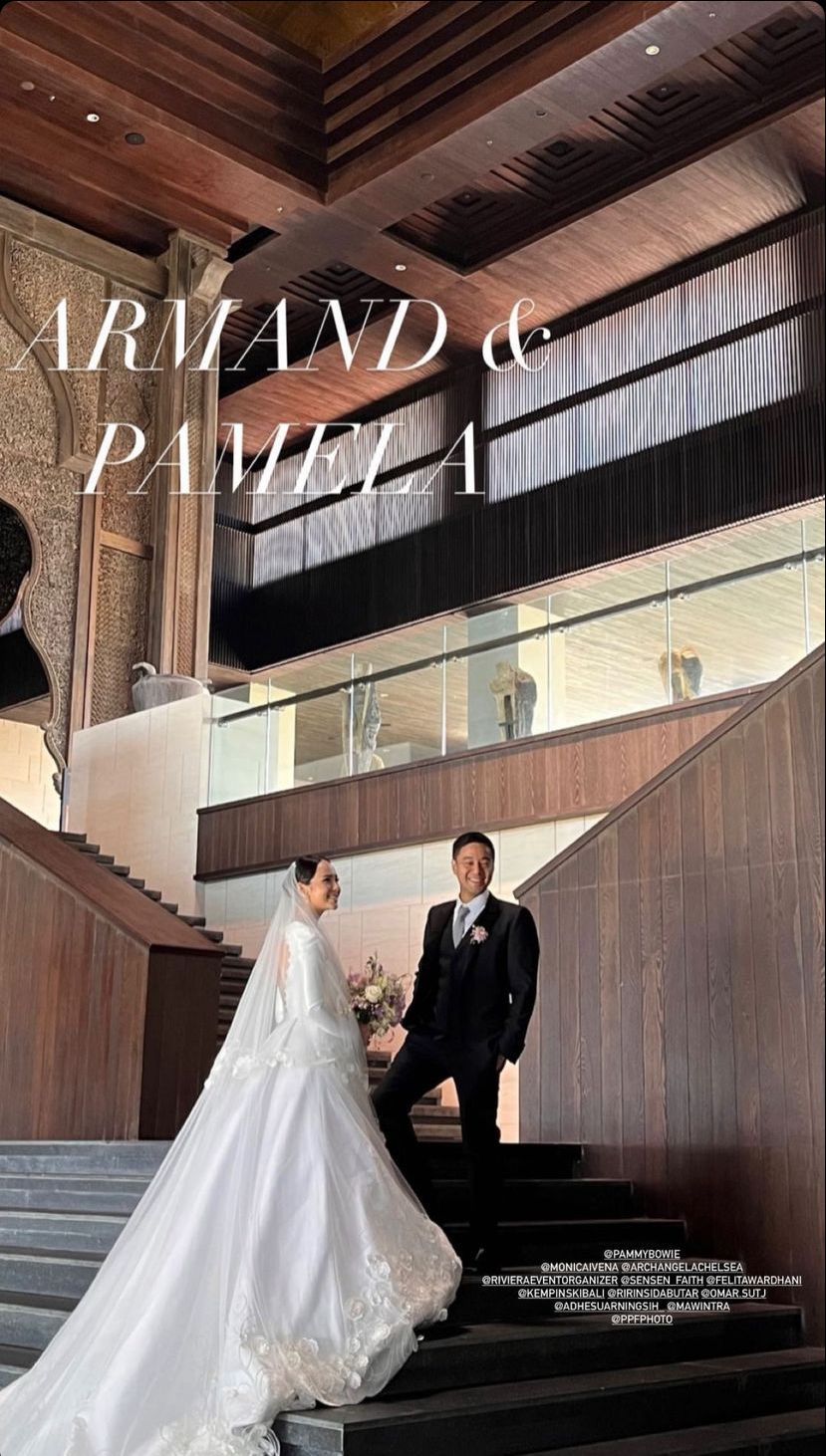 Pernikahan Pamela Bowie dan Gunawan Armand