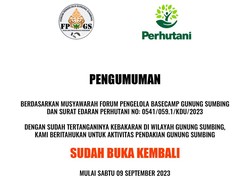 Hore! Jalur Pendakian Gunung Sumbing Magelang Dibuka Lagi Besok