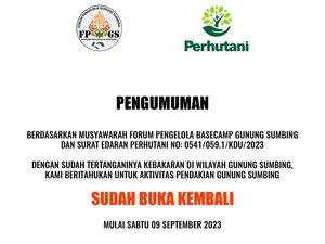Hore! Jalur Pendakian Gunung Sumbing Magelang Dibuka Lagi Besok Hore! Jalur Pendakian Gunung Sumbing Magelang Dibuka Lagi Besok