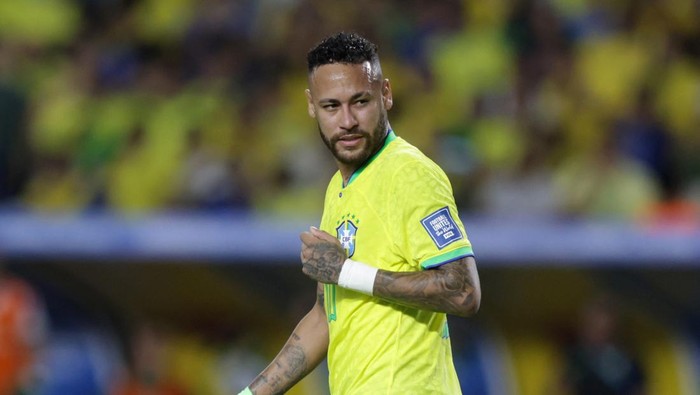 Soccer Football - World Cup - South American Qualifiers - Brazil v Bolivia - Estadio Mangueirao, Belem, Brazil - September 8, 2023 Brazils Neymar reacts after missing a penalty REUTERS/Ricardo Moraes