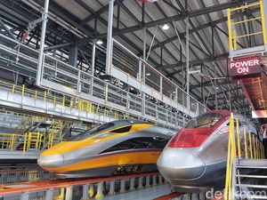 Potret Kereta Cepat di Depo Tegalluar Jelang Diresmikan 1 Oktober Potret Kereta Cepat di Depo Tegalluar Jelang Diresmikan 1 Oktober