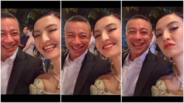 Raline Shah Kondangan Bareng Calon Suami ke Nikahan Pamela Bowie