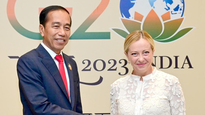 Jokowi dan PM Italia Giorgia Meloni/Foto: Biro Pers Setpres