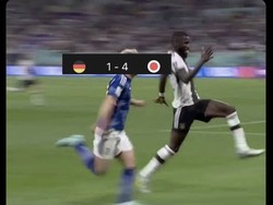 Momen lari Rüdiger ketika melawan Jepang pun muncul lagi. Foto: dok. Internet/X (Twitter)