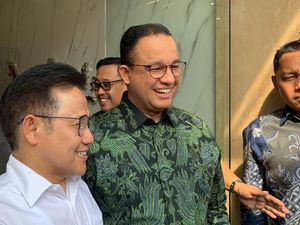 Rapat Pemenangan, Anies Disambut Cak Imin di DPP PKB