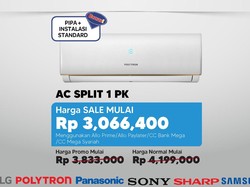 Adem Bener! AC Split 1 PK Cuma Rp 3 Jutaan di Transmart Full Day Sale