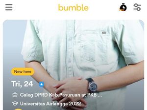 Unik! Tri Wahyudi Caleg PKB Pasuruan Kampanye Pakai Aplikasi Kencan Bumble Unik! Tri Wahyudi Caleg PKB Pasuruan Kampanye Pakai Aplikasi Kencan Bumble