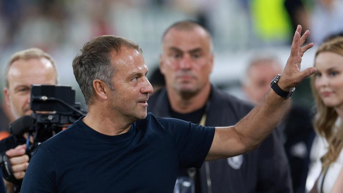 Soccer Football - International Friendly - Germany v Japan - Volkswagen Arena, Wolfsburg, Germany - September 9, 2023 Germany coach Hansi Flick before the match REUTERS/Lisi Niesner