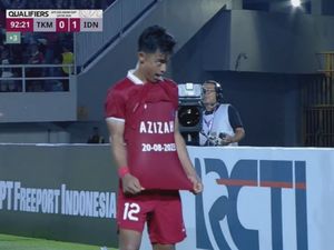 Melihat Lagi Selebrasi Bucin Pratama Arhan ke Azizah Salsha